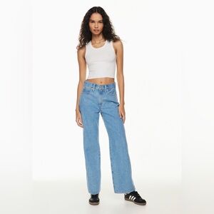 Aritzia Sunday Best Dark Blue Loose Straight Leg Jeans